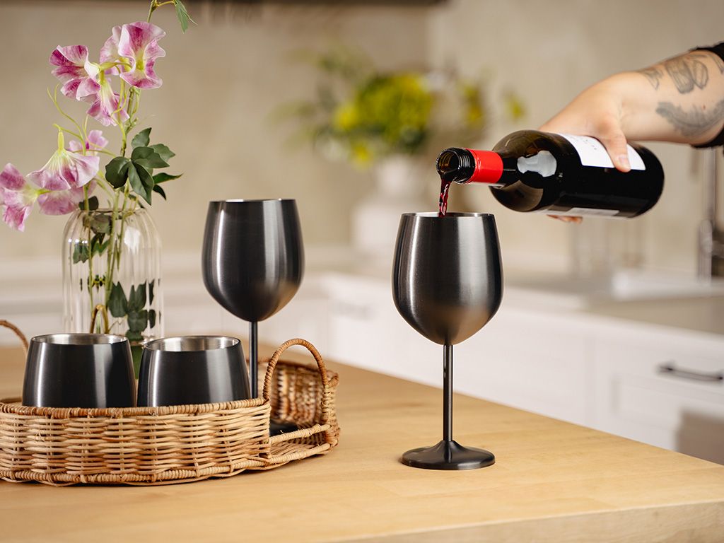DUBBELWANDIG WIJNGLAS VAN ROESTVRIJ STAAL - 3