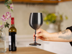DUBBELWANDIG WIJNGLAS VAN ROESTVRIJ STAAL - 2