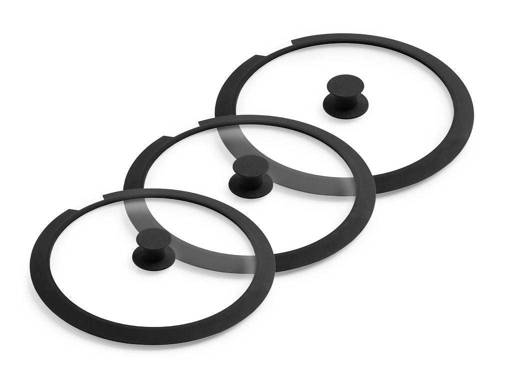GLAZEN DEKSELSET VOOR AFNEEMBARE HANDGREEP – 24/26/28 CM - 1
