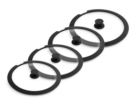 GLAZEN DEKSELSET VOOR AFNEEMBARE HANDGREEP – 24/26/28/30 CM - 1
